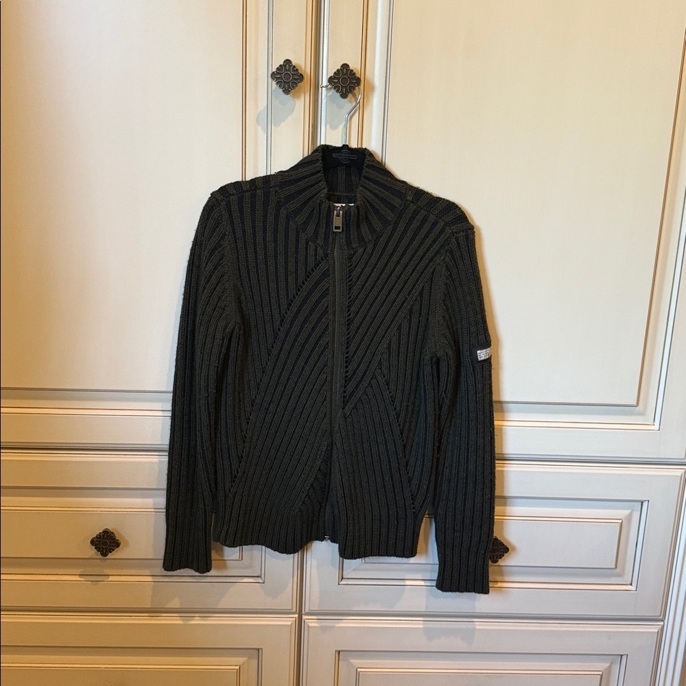 Diesel Wool-Cotton Blend Zip Up Sweater - Picture 11 of 12